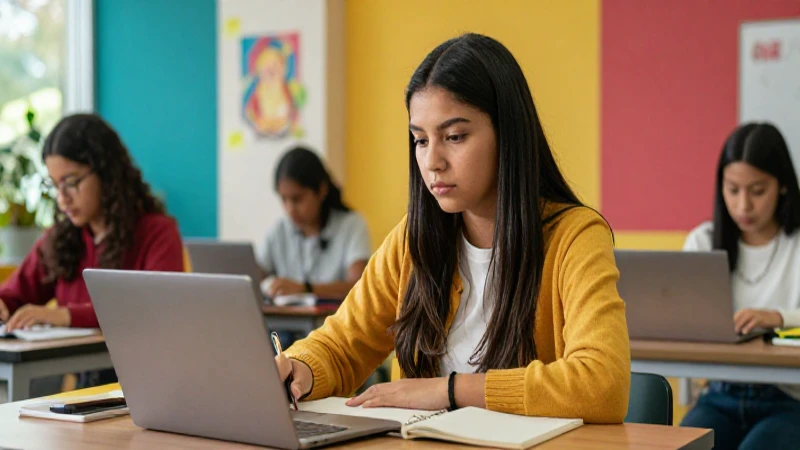 Estudiante mexicano estudia la maza letra