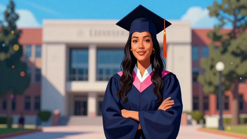 Joven graduada mexicana, profesional y exitosa
