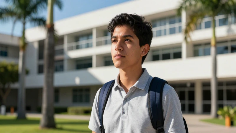 Estudiante mexicano con visión de futuro y progreso