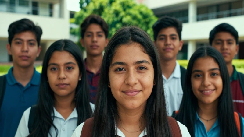 Estudiantes mexicanos en campus vibrante