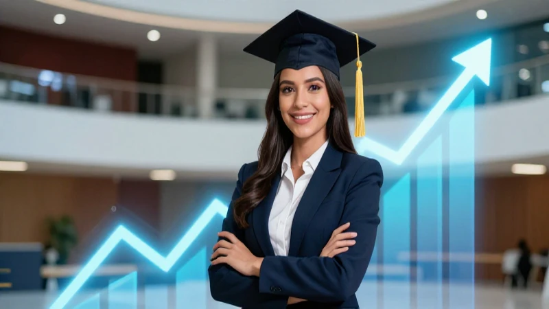 Joven graduado financiero, profesional con éxito