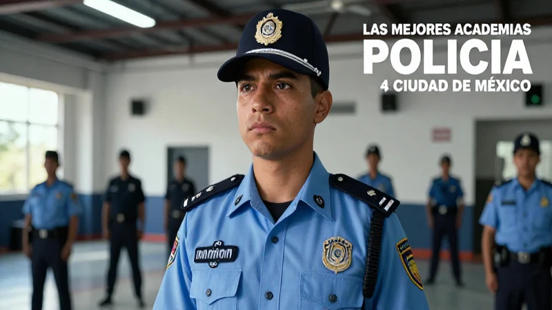 Retrato de cadete en academia de policía CDMX