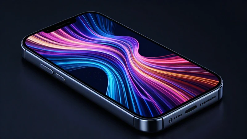 Smartphone moderno con datos vibrantes