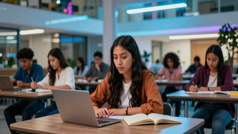 Estudiante mexicano en universidad moderna, estilo profesional