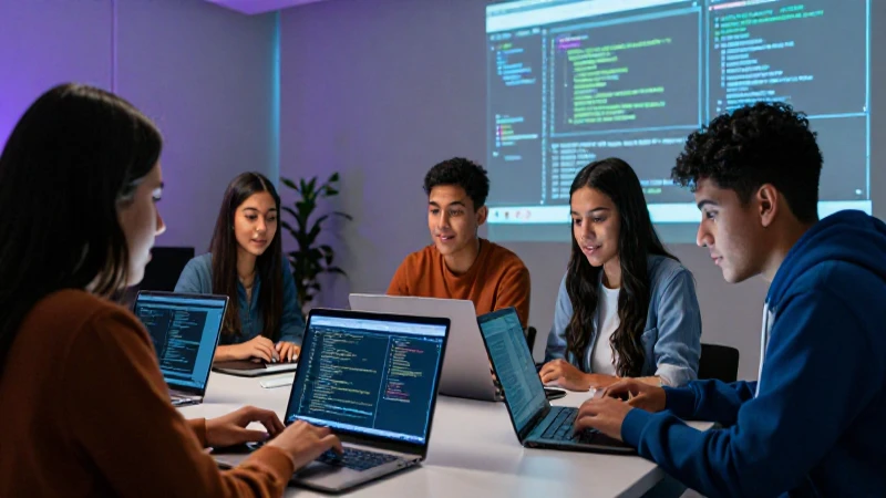 Estudiantes mexicanos colaboran programando en campus moderno