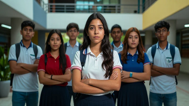 Ambiciosos estudiantes en escuela mexicana