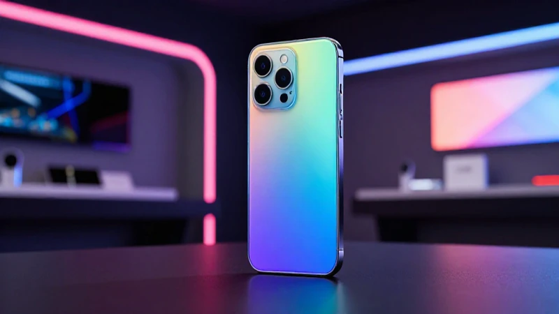 Smartphone moderno y elegante en entorno de alta tecnología