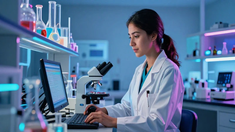Estudiante mexicano en laboratorio de tecnología de vanguardia
