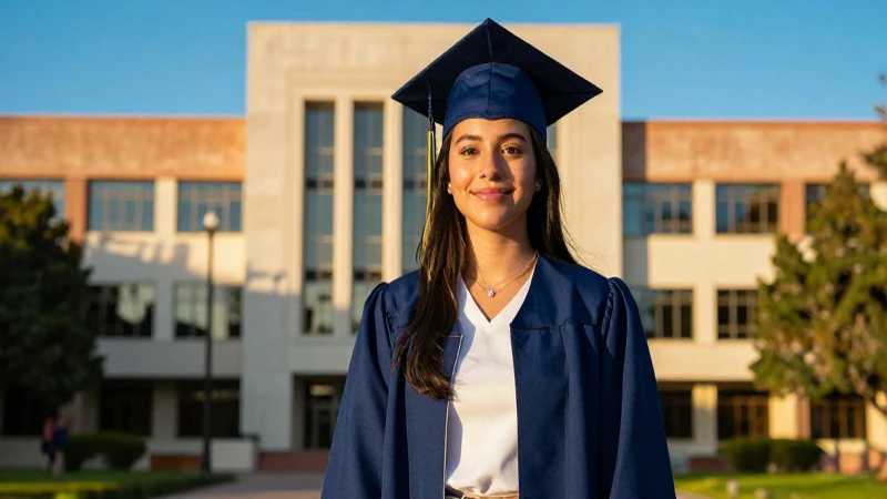 Estudiante mexicano celebra éxito académico con iluminación cinematográfica