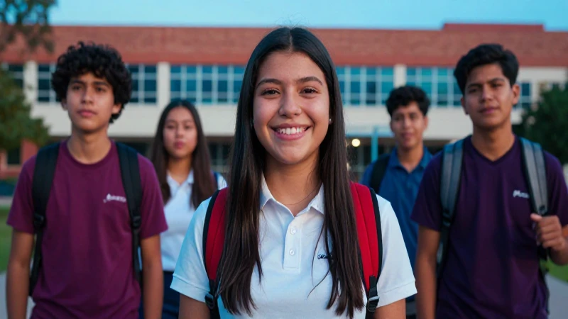 Estudiante mexicano decidido en campus moderno
