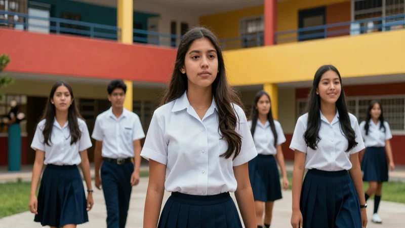Estudiantes mexicanos en campus vibrante y moderno