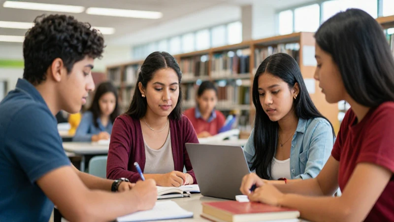 Estudiantes mexicanos colaboran en biblioteca moderna