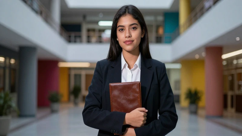 Estudiante mexicana de derecho en la universidad