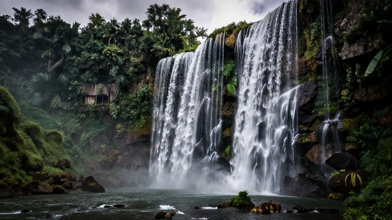 Majestuosa cascada en Santa María Ahuacatlán