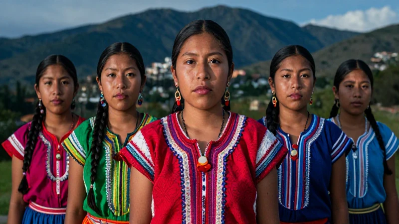 Jovencia indígena vibrante con orgullo cultural