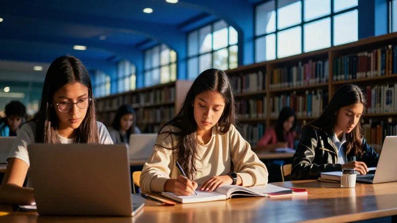 Cuántas becas puedo solicitar simultáneamente en la UNAM 54 Joven estudiante mexicana en biblioteca de UNAM
