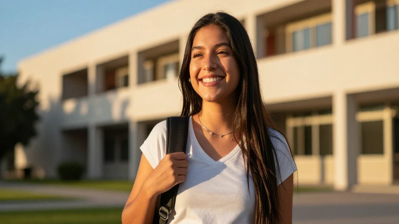 Cómo consultar la lista de beneficiarios de Becas Benito Juárez 47 Estudiante mexicano sonriente en campus moderno