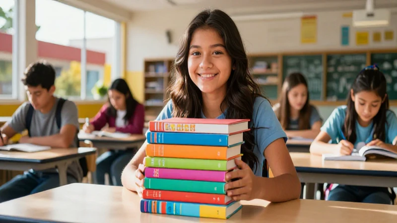 Joven mexicano en entorno educativo moderno y vibrante