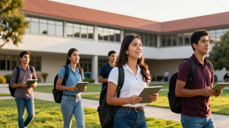 Estudiantes mexicanos en campus brillante logran el éxito