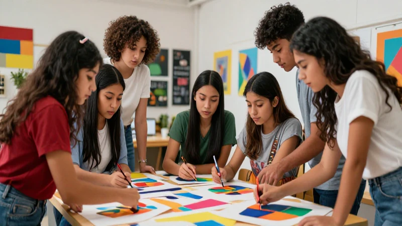 Estudiantes mexicanos colaboran en arte vibrante
