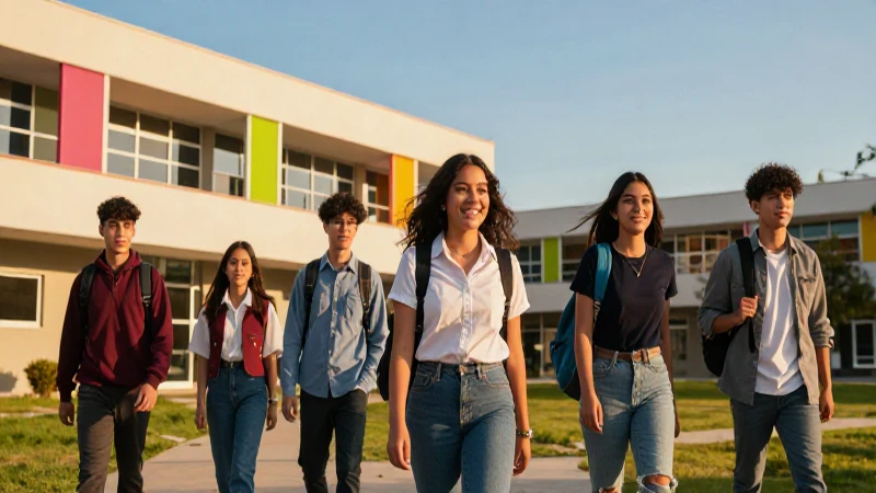 Estudiantes mexicanos exitosos en campus moderno