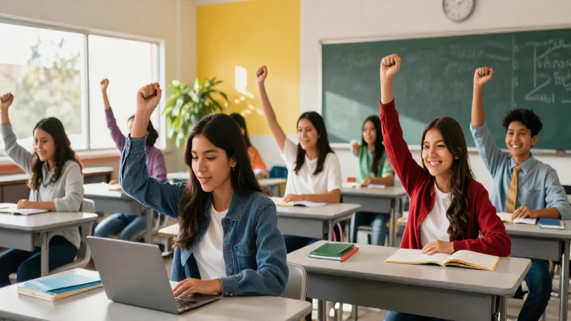 Estudiantes mexicanos celebran éxito en aula moderna
