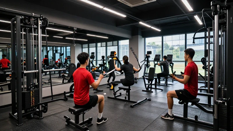Entrenamiento vibrante en gimnasio moderno y detallado