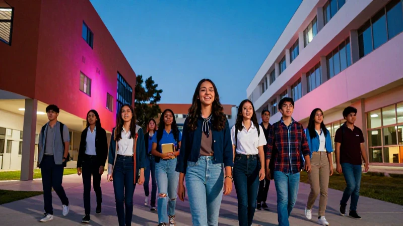 Estudiantes mexicanos modernos con alto rendimiento