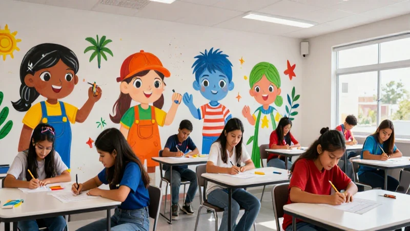 Dibujos de estudiantes promueven bienestar