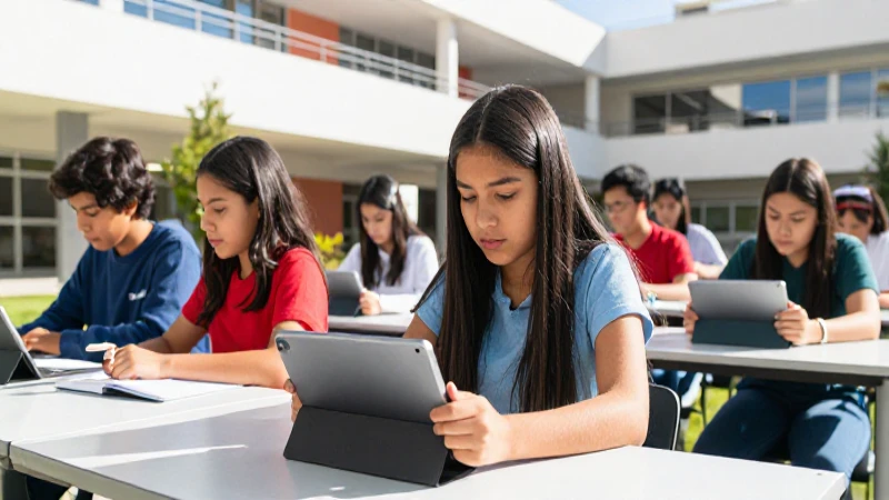 Estudiantes mexicanos aprenden en moderno campus digital