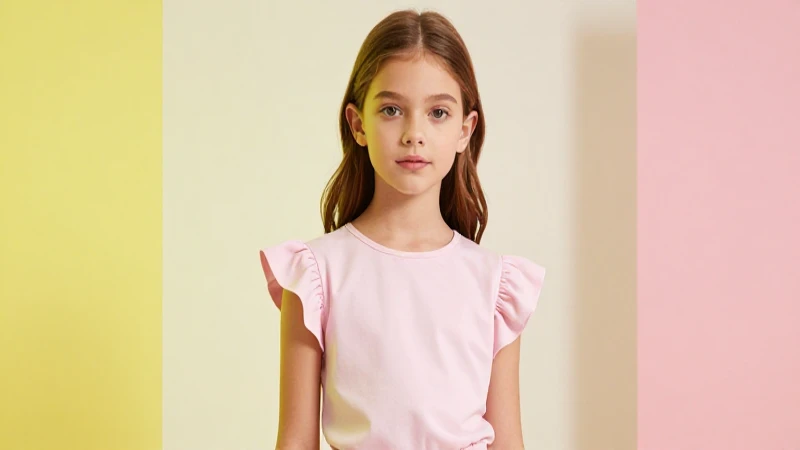 Joven de moda en estudio minimalista con colores vibrantes