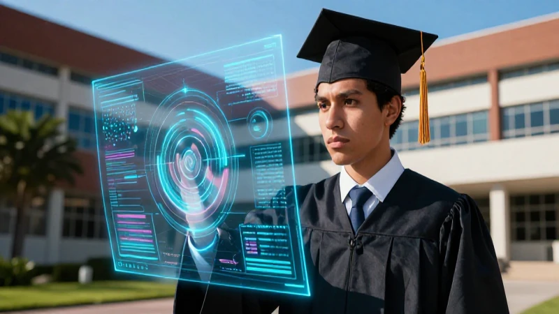 Joven graduado mexicano con enfoque académico intenso