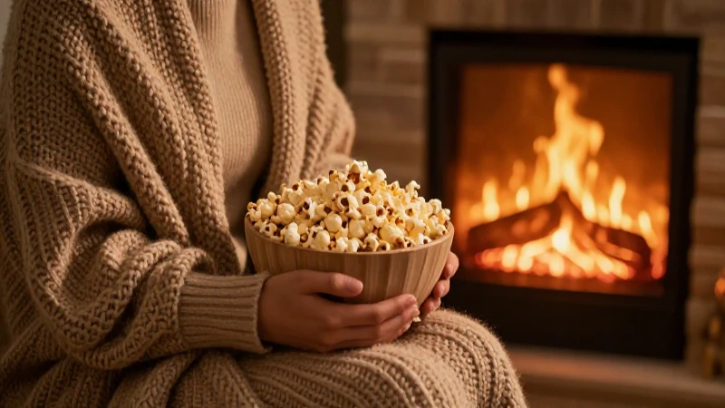 Ambiente acogedor y cálido de sala con chimenea