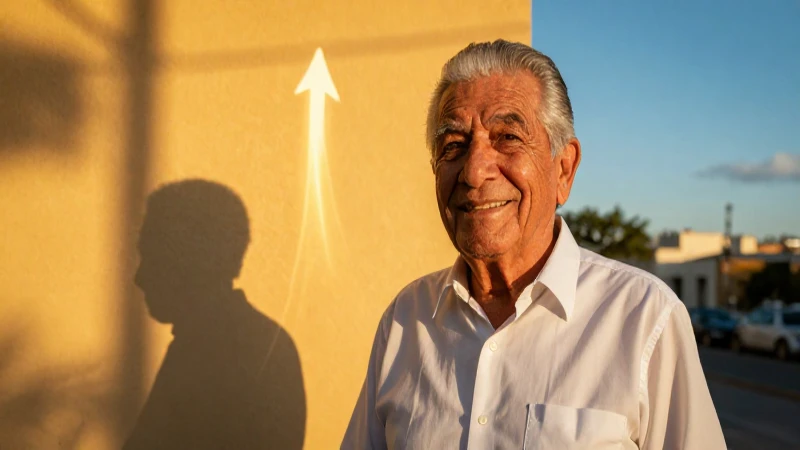 Hombre mexicano sonriente con luz dramática