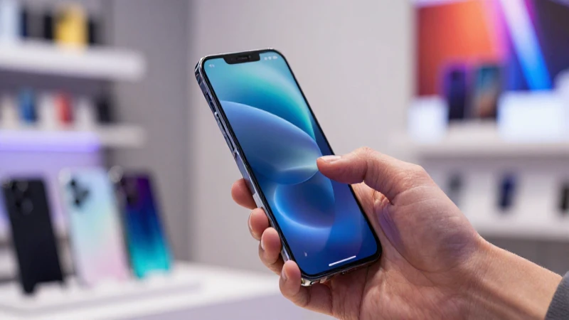 Smartphone moderno y vibrante en foco profesional