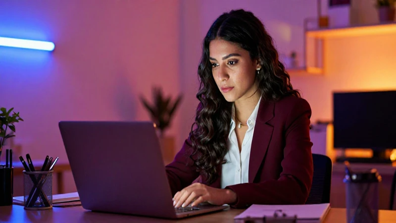 Joven mexicana estudia en un ambiente moderno y dinámico