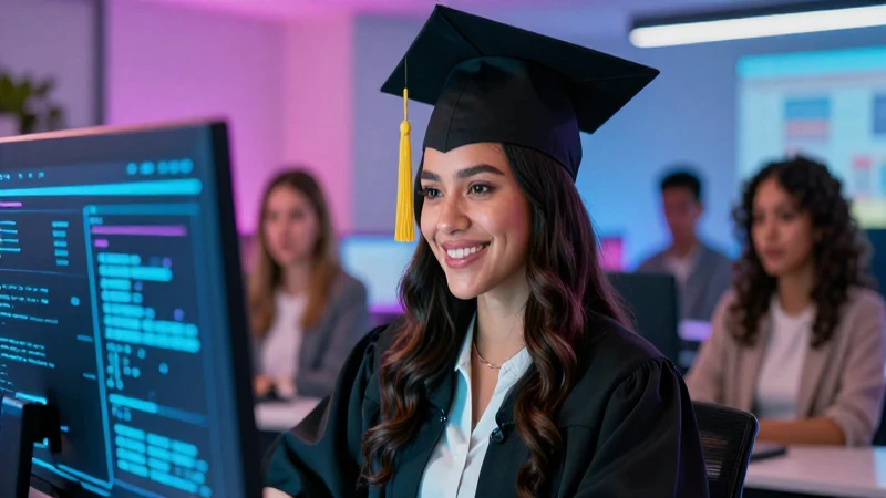 Estudiante mexicano enfocado en la pantalla digital