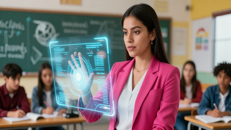 Maestra mexicana usa tecnología en aula moderna