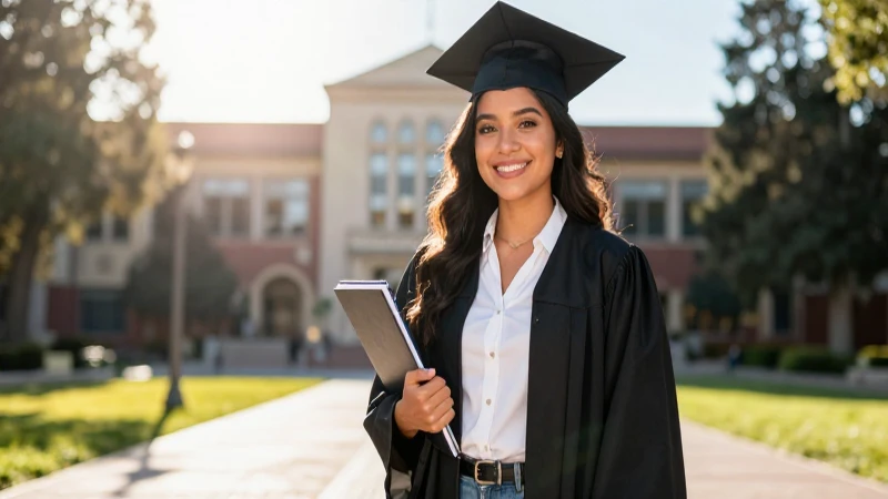 Retrato ultra realista de estudiante mexicano en campus
