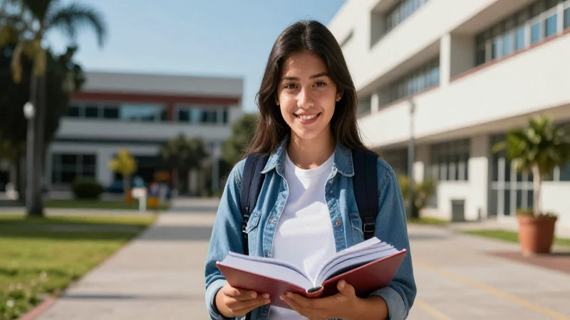 Retrato dinámico de estudiante universitario mexicano