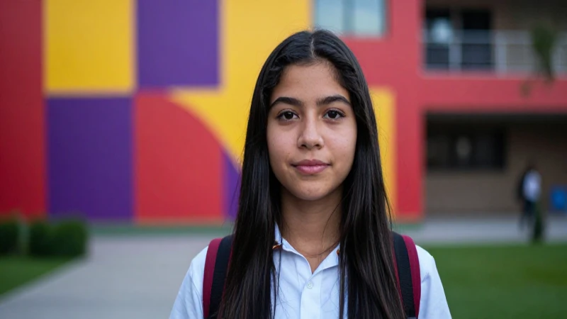Retrato vibrante de estudiante mexicano universitario