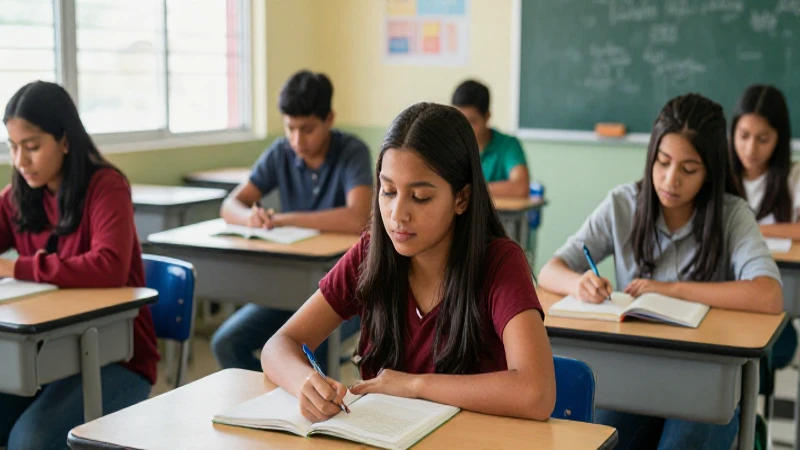 Estudiantes mexicanos dinámicos en moderna aula