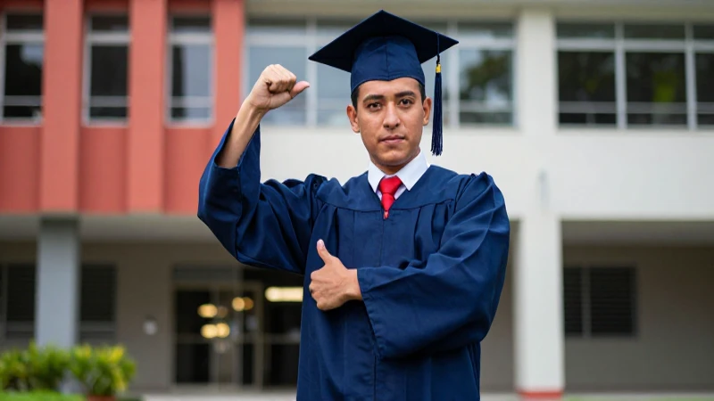 Joven graduado mexicano en educación física, dinámico y moderno