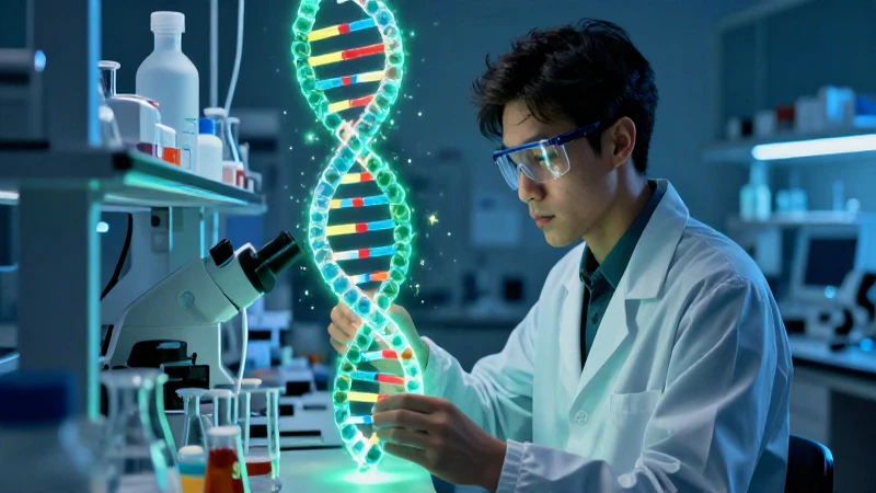 Investigación molecular mexicana con DNA brillante