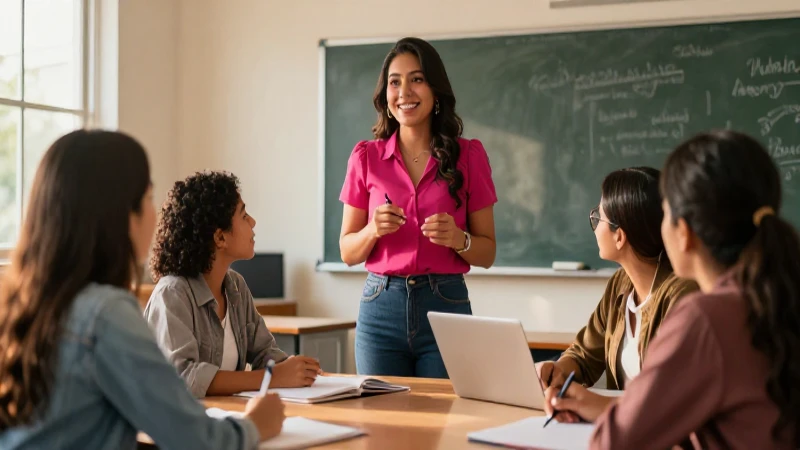 Maestra mexicana lidera aula colaborativa