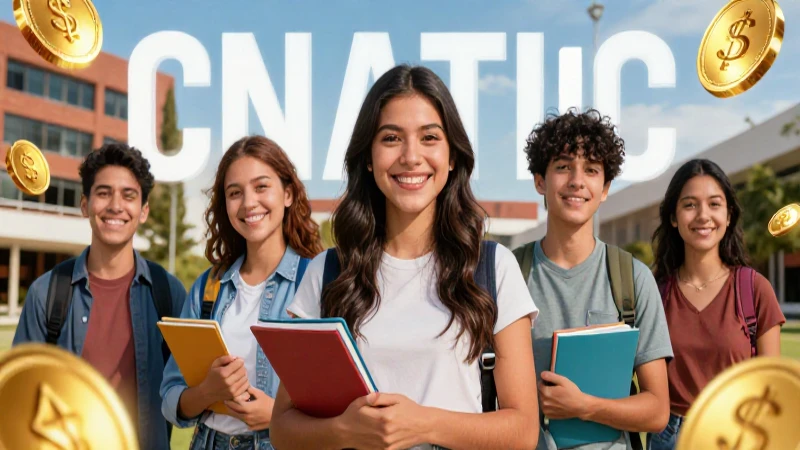 Joven mexicano sonríe con tokens dorados universitarios