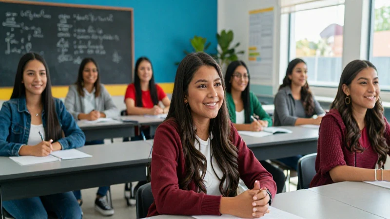 Estudiantes mexicanos celebrando éxito académico