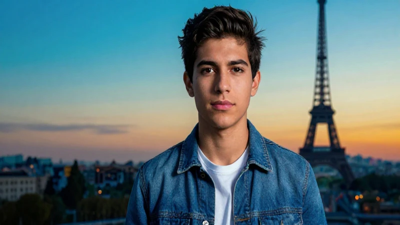 Estudiante mexicano moderno en escena urbana aspiracional