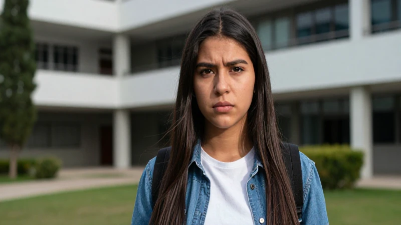 Estudiante mexicano vibrante y decidido en el campus