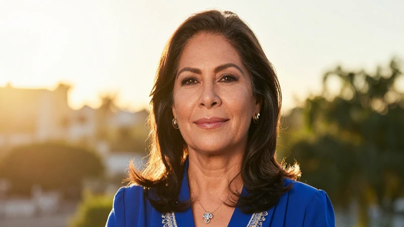 Mujer mexicana sonriente proyectando un futuro brillante